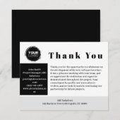 Aangepaste Logo Business to Business Bedankkaart (Voorkant / Achterkant)