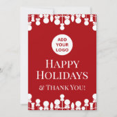 Aangepaste Logo Corporate Christmas Kaart (Voorkant)