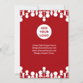 Aangepaste Logo Corporate Christmas Kaart (Achterkant)