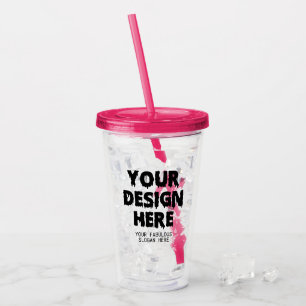 Aangepaste Logo Design Afbeelding Corporate Text m Acryl Drinkbeker