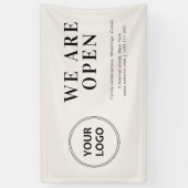 Aangepaste logo Detail Open Business Shop Banner (Verticaal)