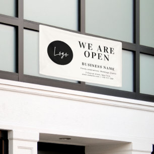 aangepaste logo detailhandel banner