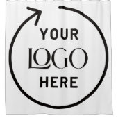 Aangepaste Logo Douchegordijn (Voorkant)