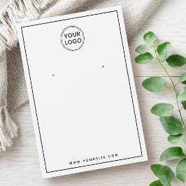 Aangepaste logo dunne, zwarte rand oormerkkaart visitekaartje