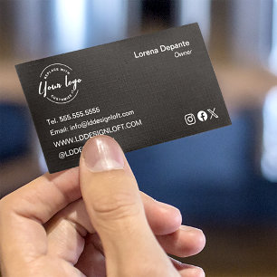 Aangepaste Logo Eenvoudige moderne minimalistische Visitekaartje