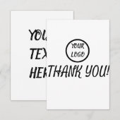 Aangepaste Logo emigrantenkaart - Bedankt (Voorkant / Achterkant)