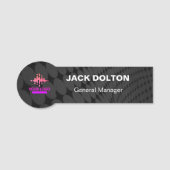 Aangepaste Logo Employee Name Badge in zilver met (Voorkant)