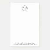 Aangepaste logo en aangepaste tekstkleur kleven post-it® notes (Voorkant)