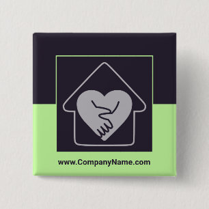 Aangepaste Logo en aangepaste tekstpromotie voor d Vierkante Button 5,1 Cm