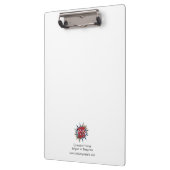 Aangepaste Logo en bedrijfsgegevens wit klembord (Links)