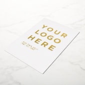 Aangepaste logo en moderne tekst voor het uitnodig folie feestdagenkaart (Gedraaid)