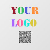 Aangepaste logo en QR-code bedrijfsraamsticker Raamsticker (Vel)