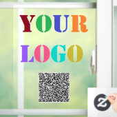 Aangepaste logo en QR-code bedrijfsraamsticker Raamsticker (Huis)