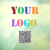 Aangepaste logo en QR-code bedrijfsraamsticker Raamsticker (Vel 3)