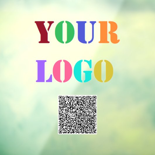Aangepaste logo en QR-code bedrijfsraamsticker Raamsticker (Vel 3)