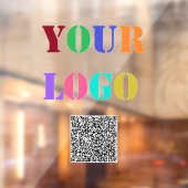 Aangepaste logo en QR-code bedrijfsraamsticker Raamsticker (Vel 2)