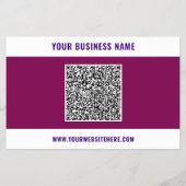 Aangepaste Logo en QR Code Business Flyer Sjabloon (Achterkant)