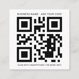Aangepaste Logo en QR-code Creëer Vierkante Visitekaartje