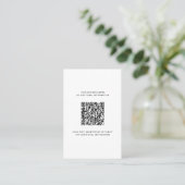 Aangepaste Logo en QR Code DIY Modern Visitekaartje (Staand voorkant)