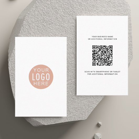 Aangepaste Logo en QR Code DIY Modern Visitekaartje