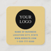 Aangepaste Logo en QR-code Vierkante Visitekaartje (Voorkant)