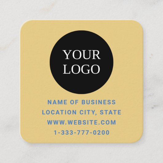 Aangepaste Logo en QR-code Vierkante Visitekaartje (Voorkant)