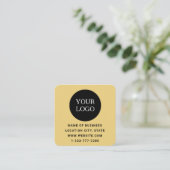Aangepaste Logo en QR-code Vierkante Visitekaartje (Staand voorkant)