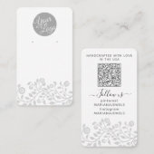 Aangepaste Logo- en QR-code Witte oormerken Weerga Visitekaartje (Voorkant / Achterkant)