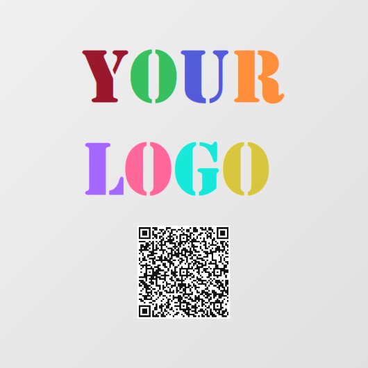 Aangepaste logo en QR-code zakelijke raamsticker (Vel)