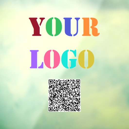 Aangepaste logo en QR-code zakelijke raamsticker (Vel 3)
