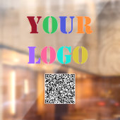 Aangepaste logo en QR-code zakelijke raamsticker (Vel 2)