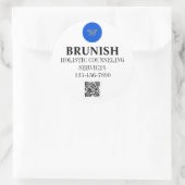 Aangepaste Logo en QR Ronde Sticker (Tas)