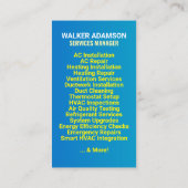 Aangepaste Logo en slogan | Verwarming en koeling  Visitekaartje (Achterkant)