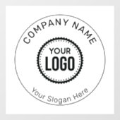 Aangepaste Logo en slogan voor bedrijven met speci Raamsticker (Vel)
