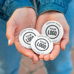 Aangepaste Logo en slogan voor bedrijven met speci Ronde Button 7,6 Cm