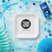 Aangepaste Logo en tekst Bedrijfsfeest Papieren Bordje (Feest)