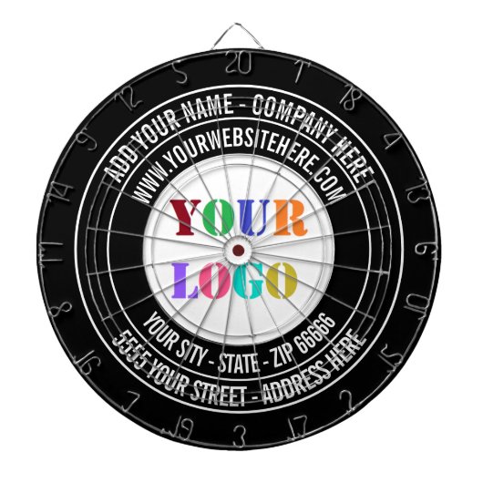 Aangepaste Logo en tekst Business Dart Board Sjabl Dartbord (Voorkant)