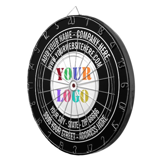 Aangepaste Logo en tekst Business Dart Board Sjabl Dartbord (Voorkant Rechts)