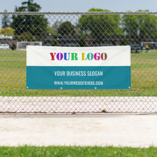 Aangepaste Logo en tekst Business Promotional Bann Spandoek