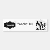 Aangepaste Logo en Tekst Business QR Code Promotie Bumpersticker (Voorkant)
