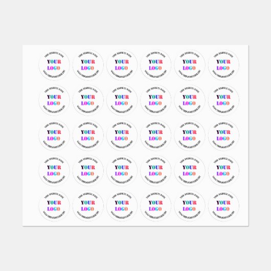 Aangepaste Logo en tekst gepersonaliseerde labels  (Vel)
