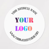 Aangepaste Logo en tekst gepersonaliseerde labels  (Design 1)