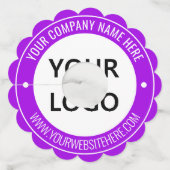 Aangepaste Logo en tekst gepersonaliseerde wijngla Wijnglaslabel (Voorkant)