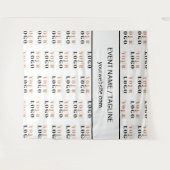 Aangepaste Logo en tekst halve druppel Herhaal wit Wandkleed (Voorkant (horizontaal))