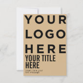 Aangepaste logo en tekst moderne, scherpe uitnodig (Voorkant)