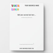 Aangepaste Logo en tekst op maat Fotoplaat (voorkant)