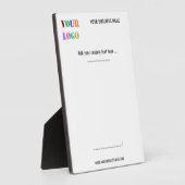 Aangepaste Logo en tekst op maat Fotoplaat (Zijkant)