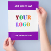 Aangepaste Logo en tekst Promotionele Flyer Sjablo (Hand)