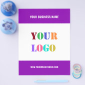 Aangepaste Logo en tekst Promotionele Flyer Sjablo (Enkel)