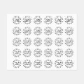 Aangepaste logo en tekst ronde stof kleding labels (Vel)